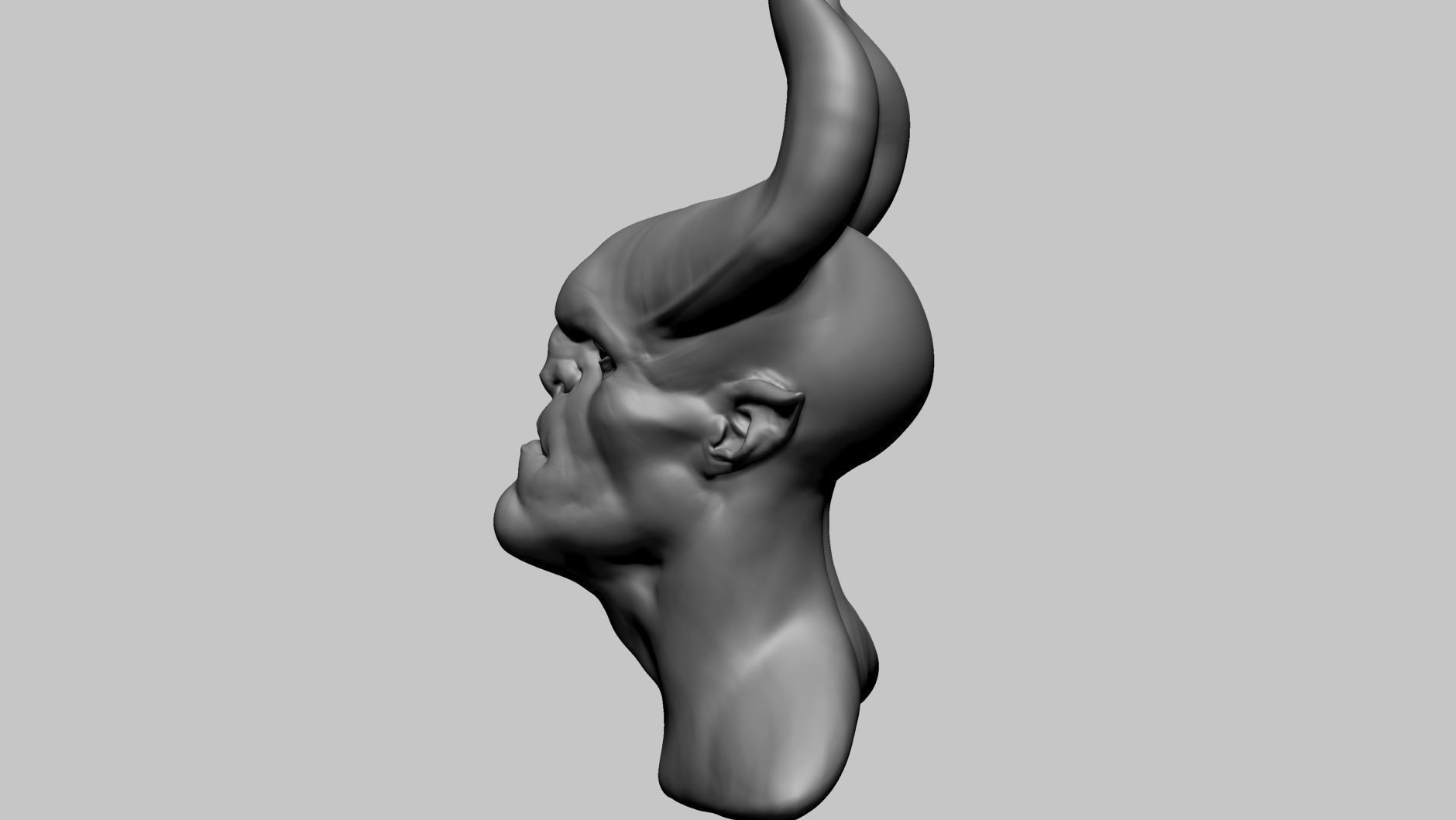 Stylized Creature Head A 3D model_4