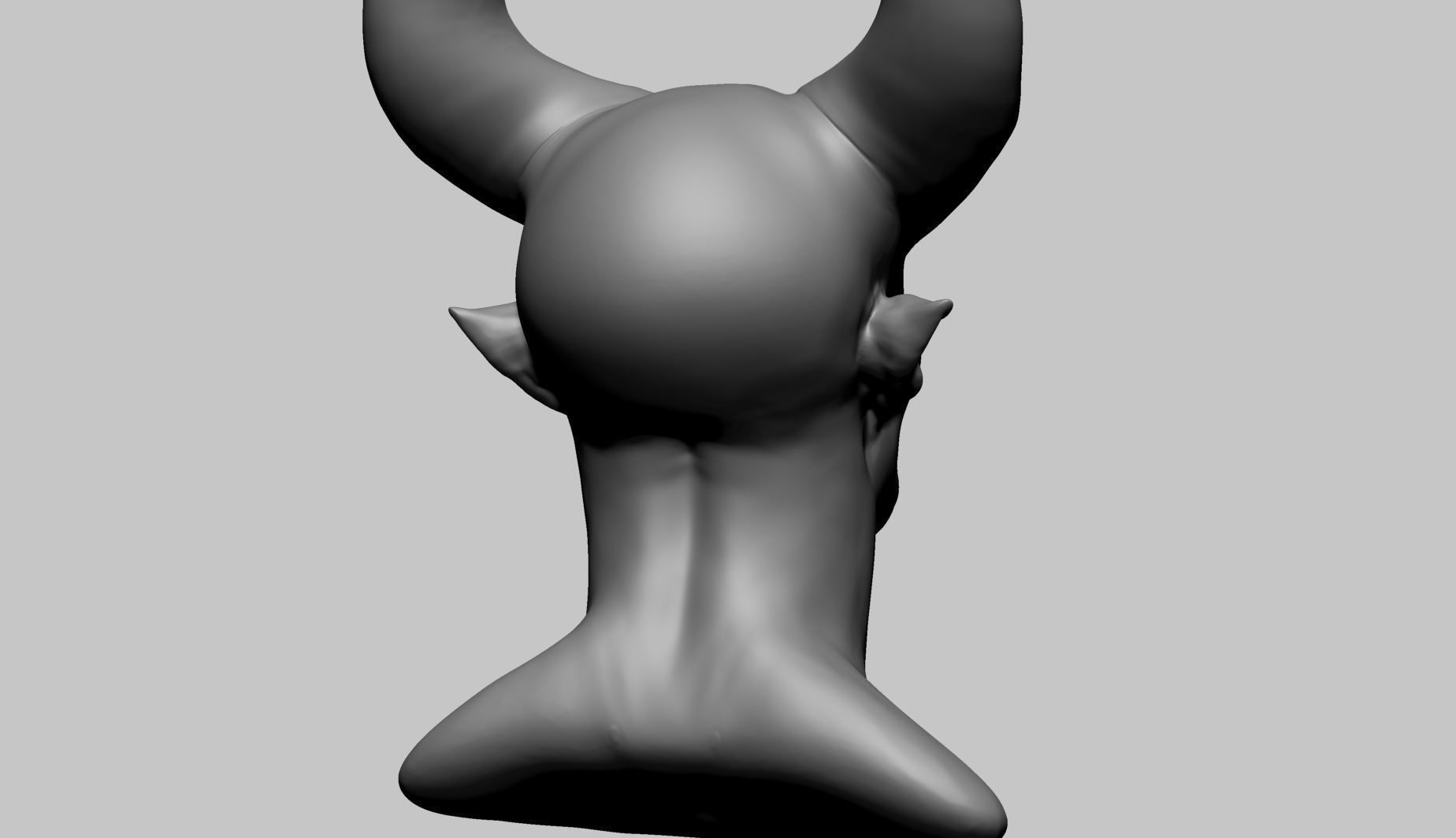 Stylized Creature Head A 3D model_2