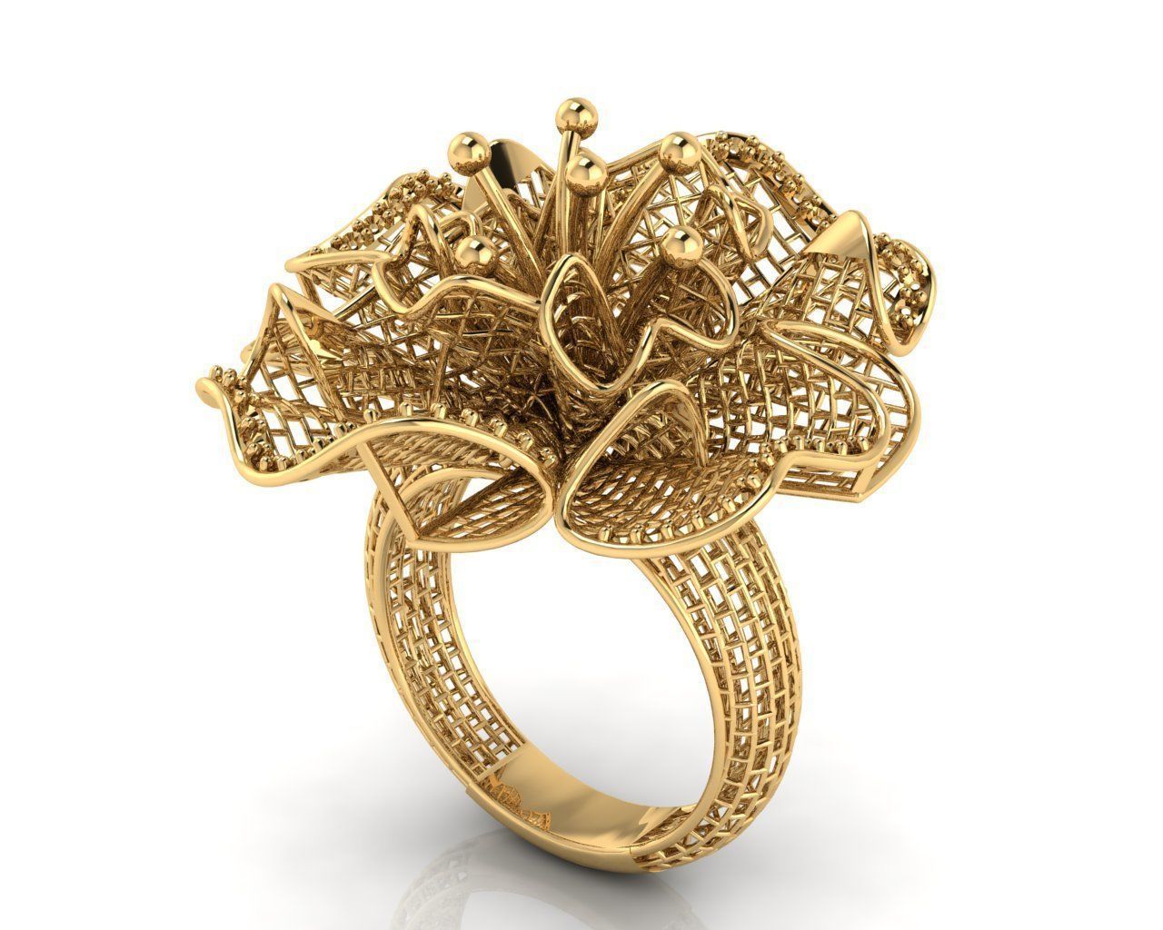 Net Design Jaali Ring 3D print model