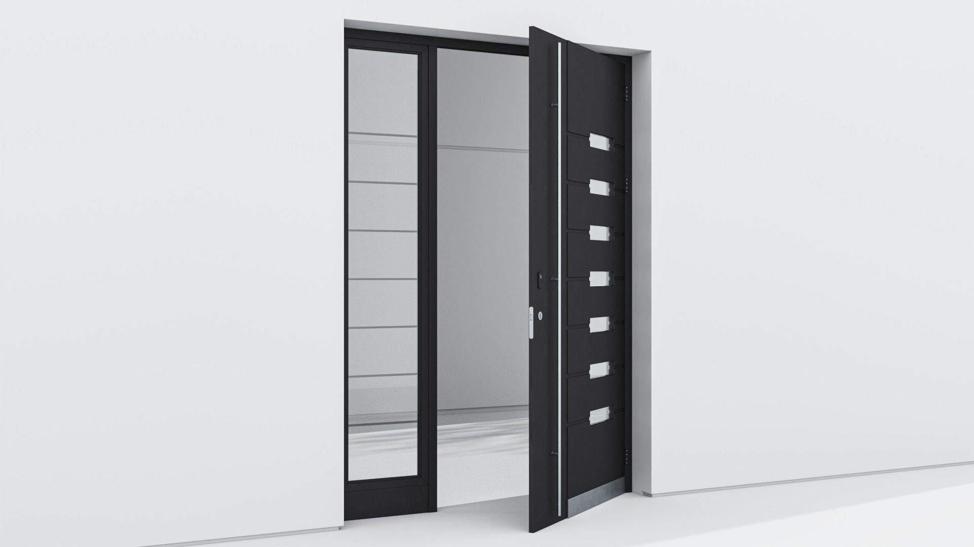 Aluminium door 35 3D model_2