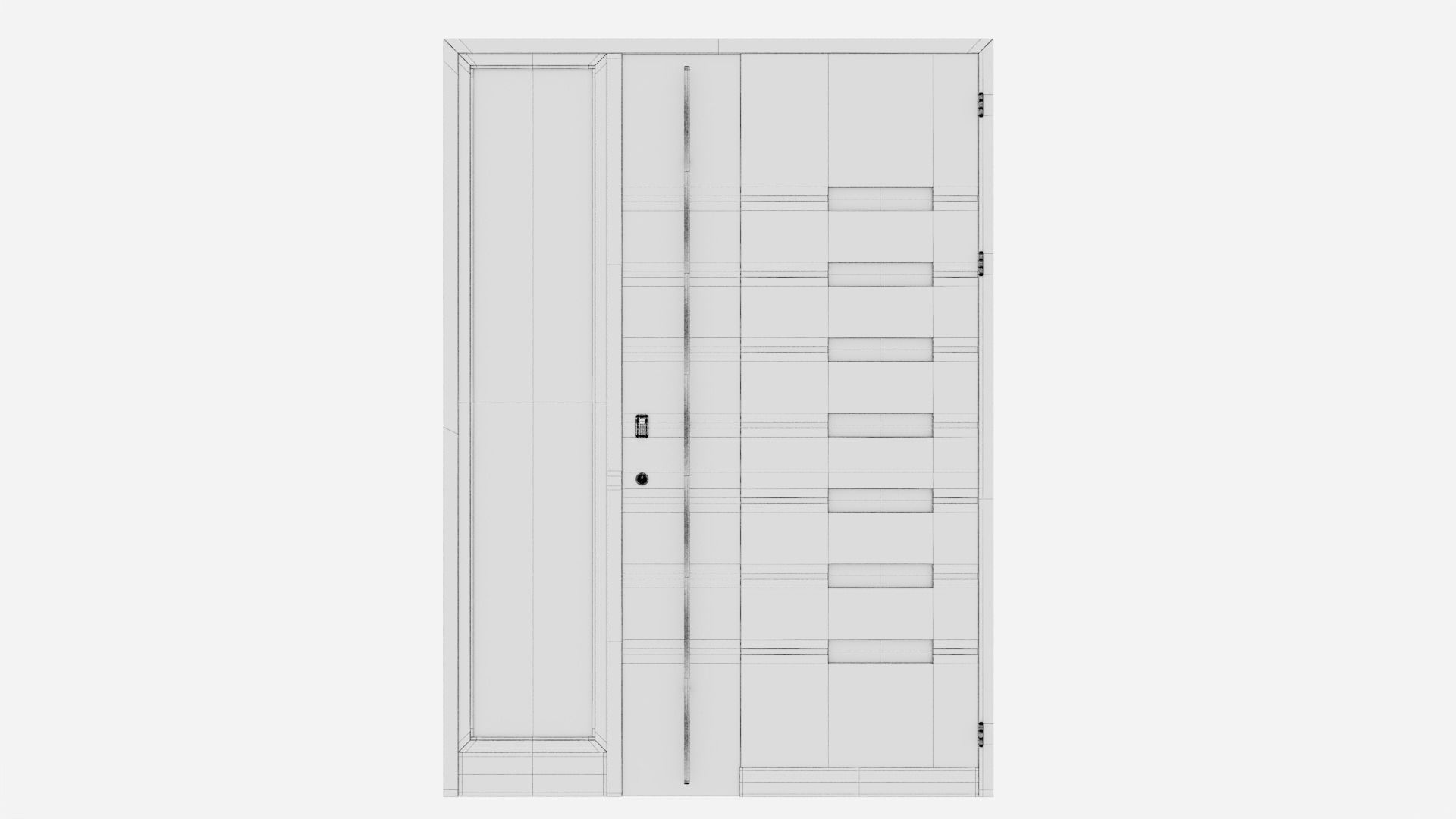 Aluminium door 35 3D model_5
