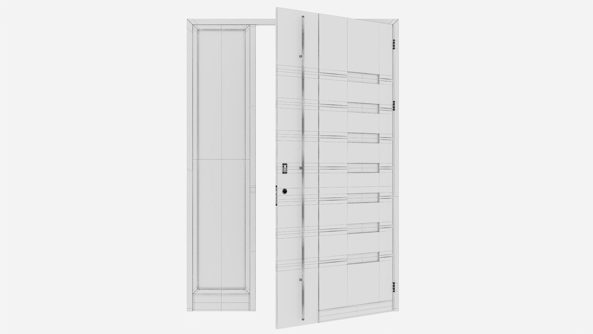 Aluminium door 35 3D model_6