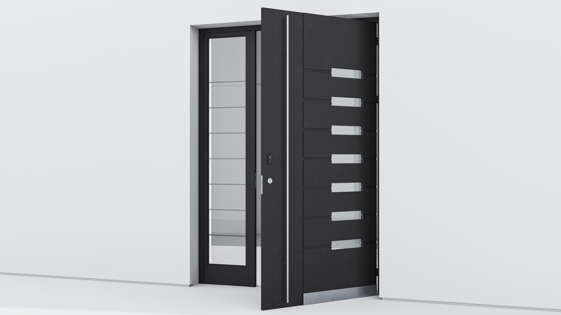 Aluminium door 35 3D model_3