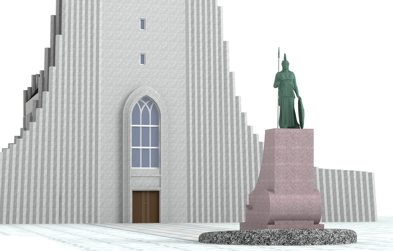 Hallgrimskirkja Reykjavik Iceland 3D model_4