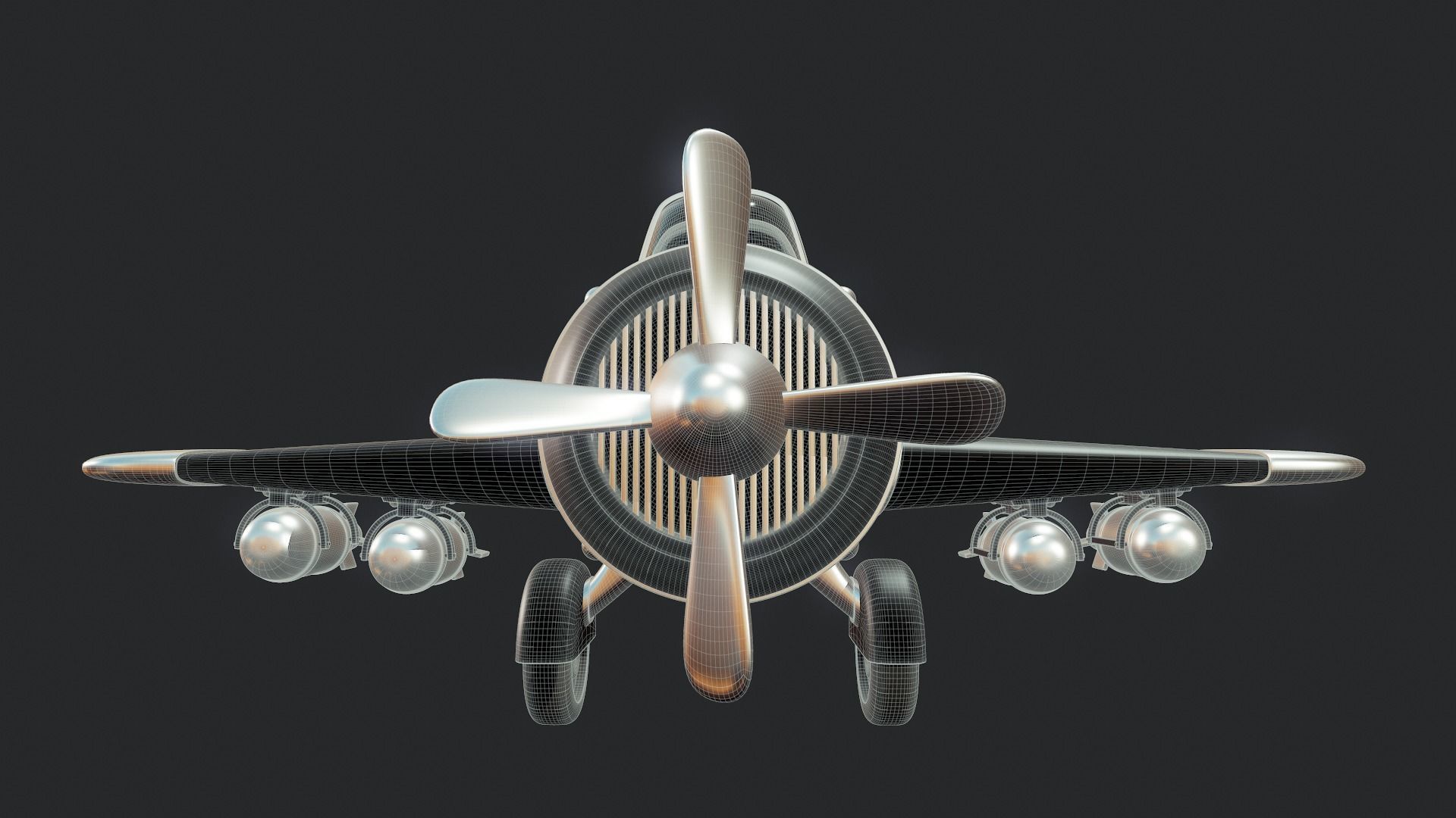 Cartoon Plane - Tutorial Included 3D model_13