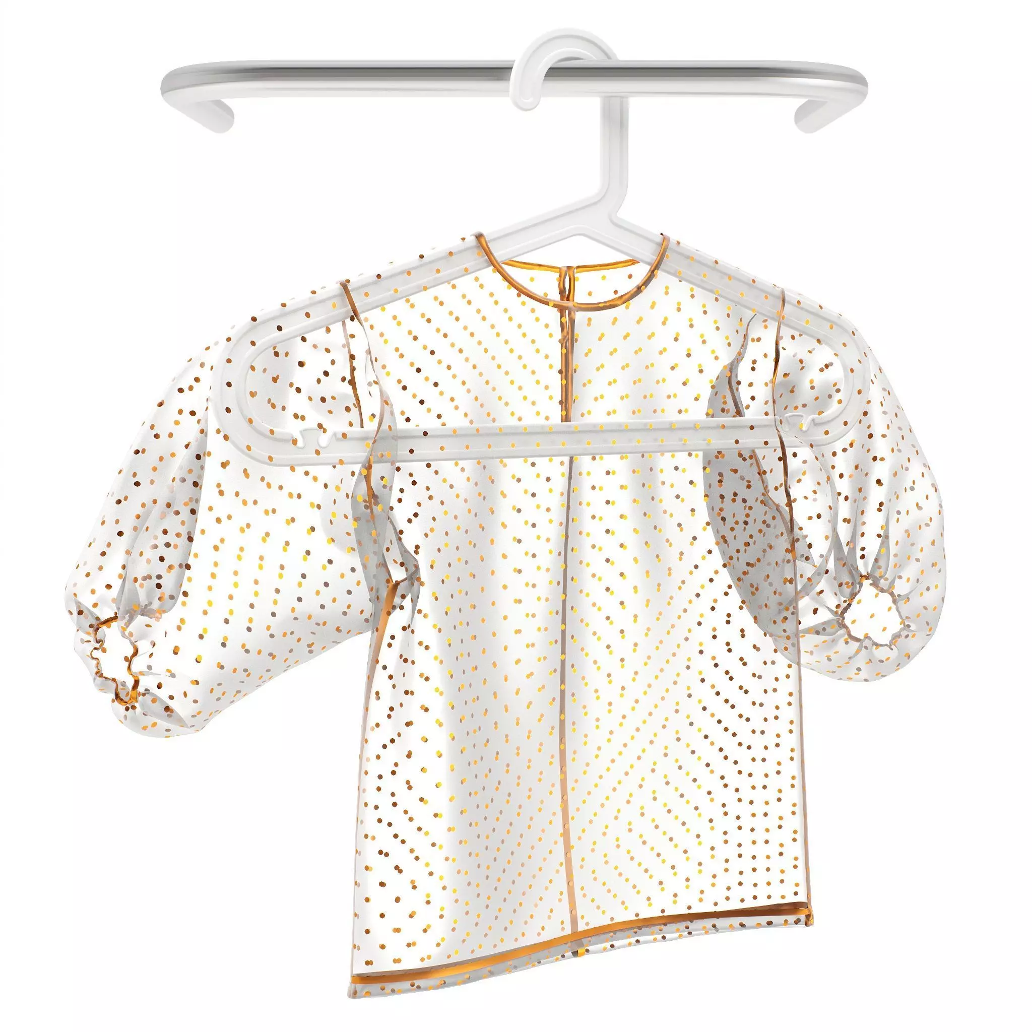 Zara Plumeti Embroided Top on a hanger 3D model