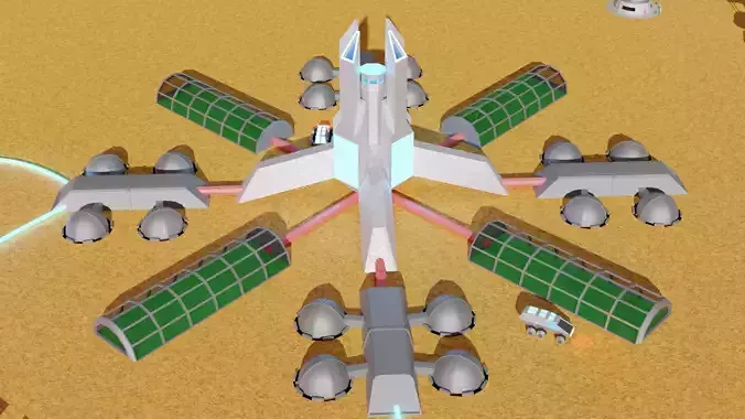 The mars base project  pack  low-poly 3D model Low-poly 3D model