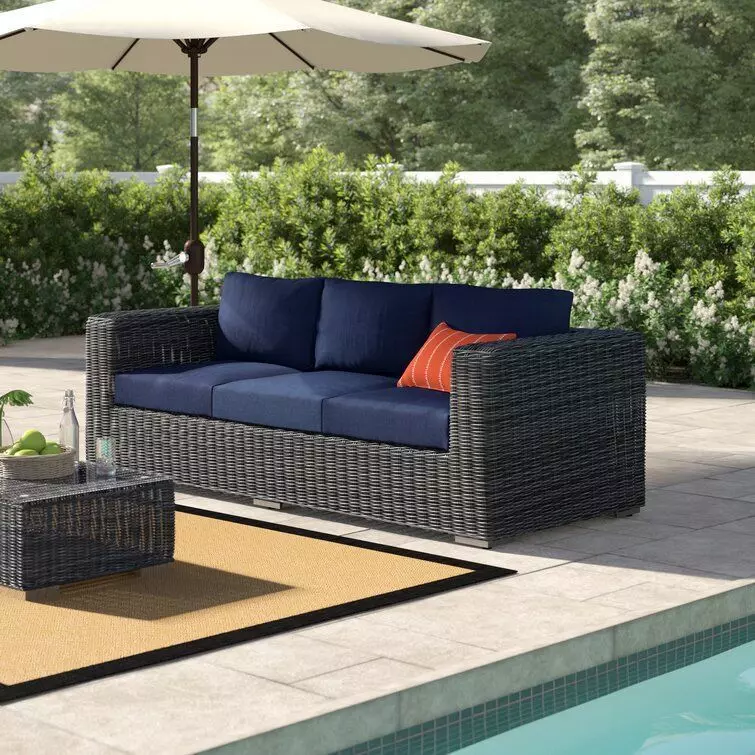 Keiran Wide Outdoor Patio Sofa 3D model_0