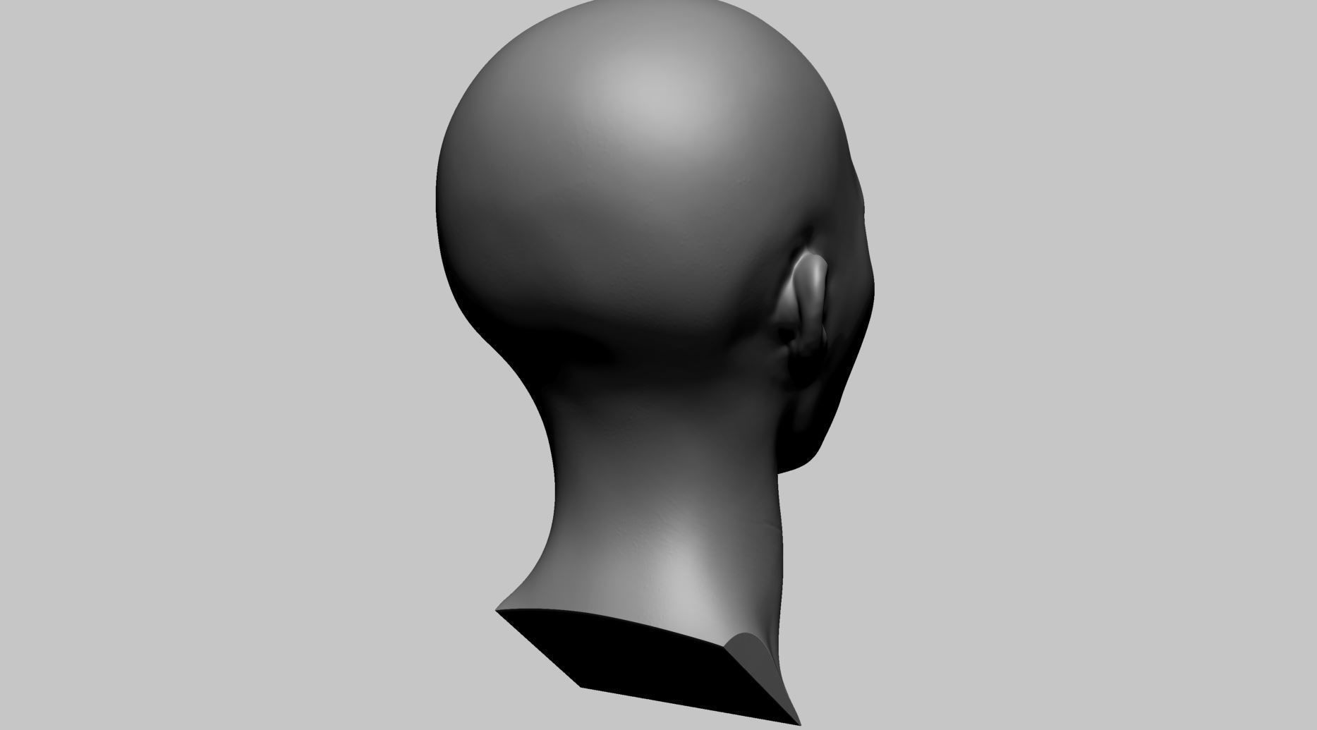 Asian Female Head A Printable 3D print model_3