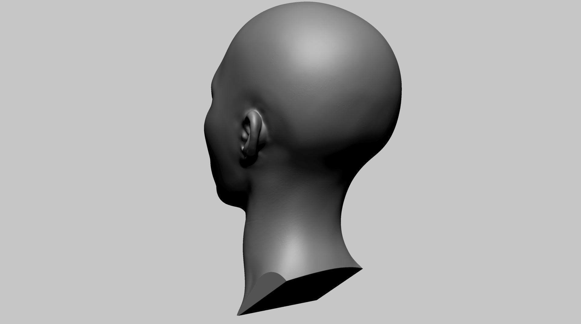 Asian Female Head A Printable 3D print model_5