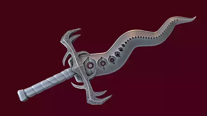Cthulu knife lowpoly 