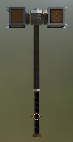 Hammer square box Low-poly 3D model_5