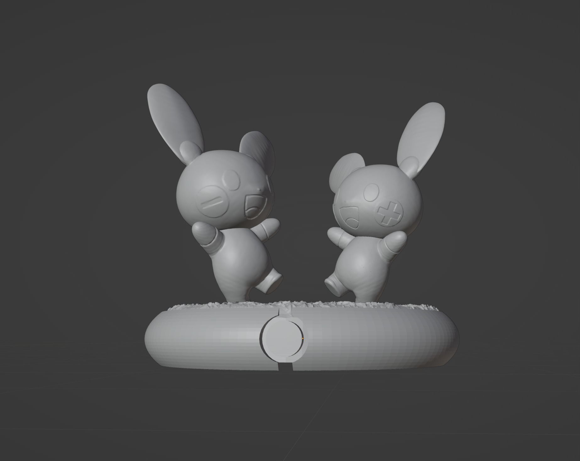 Plusle and Minum pokemon 3D print model 3D print model_4