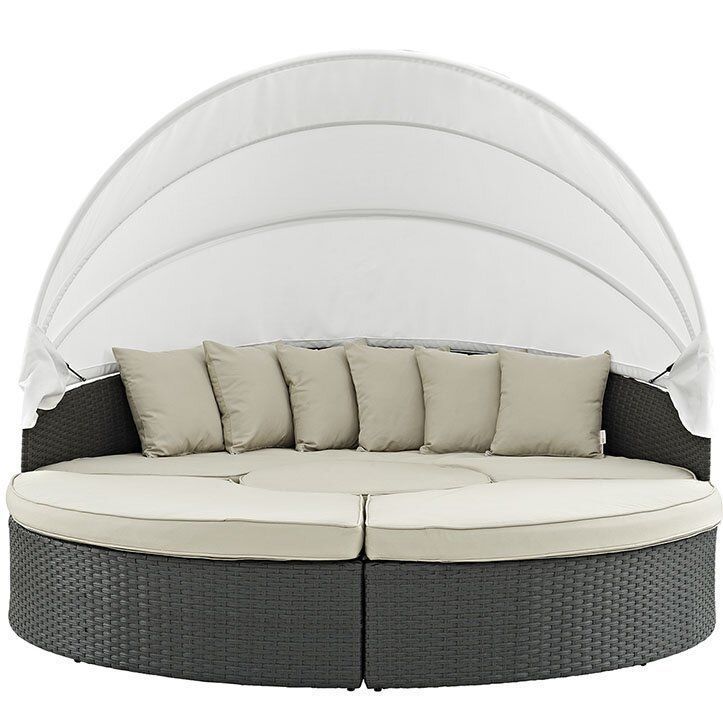 Mucha Wide Outdoor Patio Daybed 3D model_4