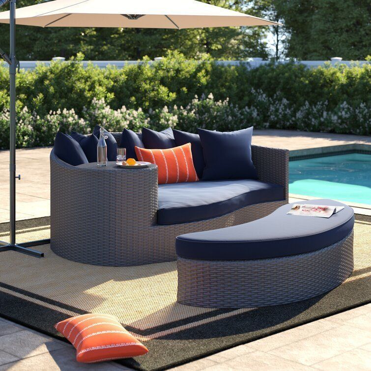Mucha Wide Outdoor Patio Daybed 3D model_6