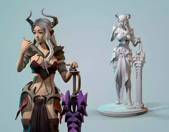 3D Print model - The Dark Knight girl