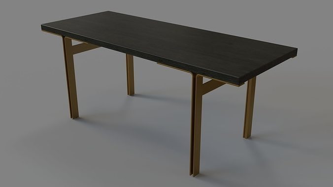 Alexa Burnished Dining Table 3D model