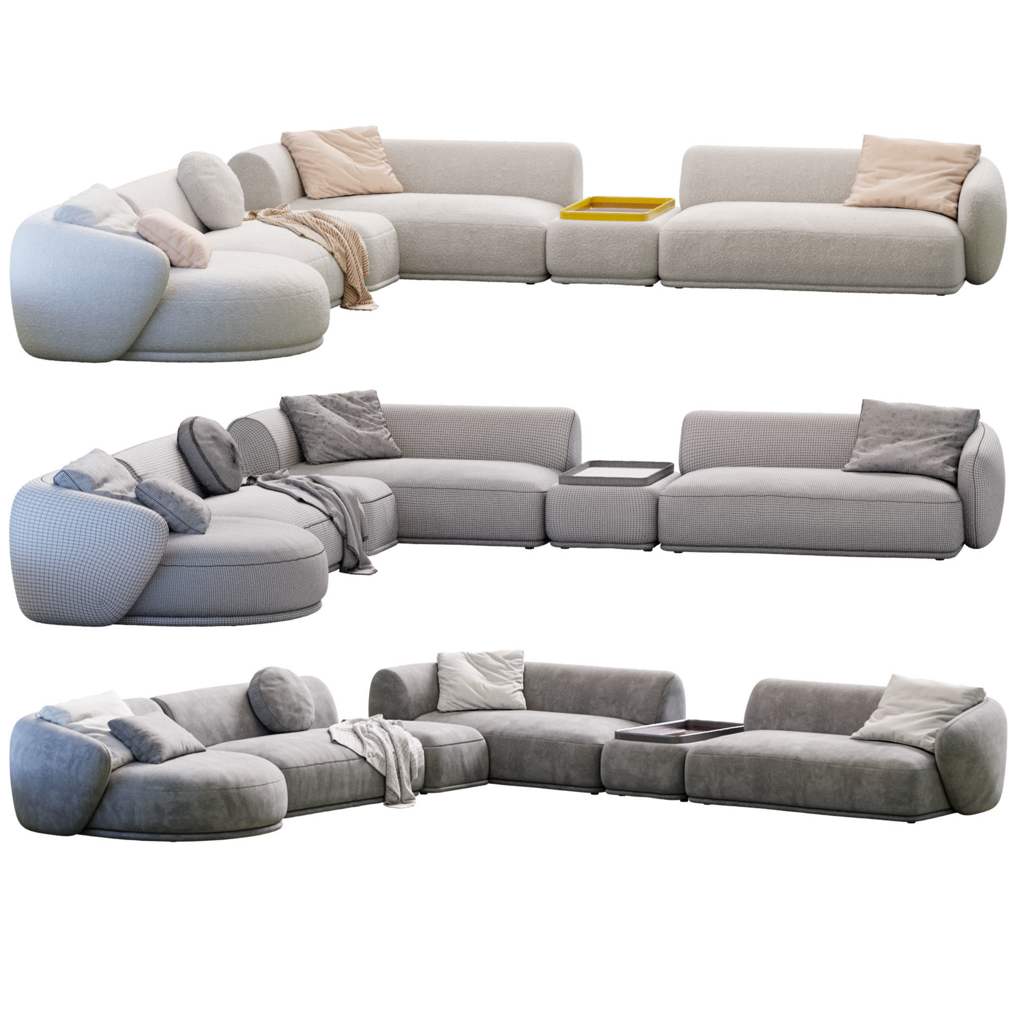 Sofa Rene By Meridiani 3D model_5