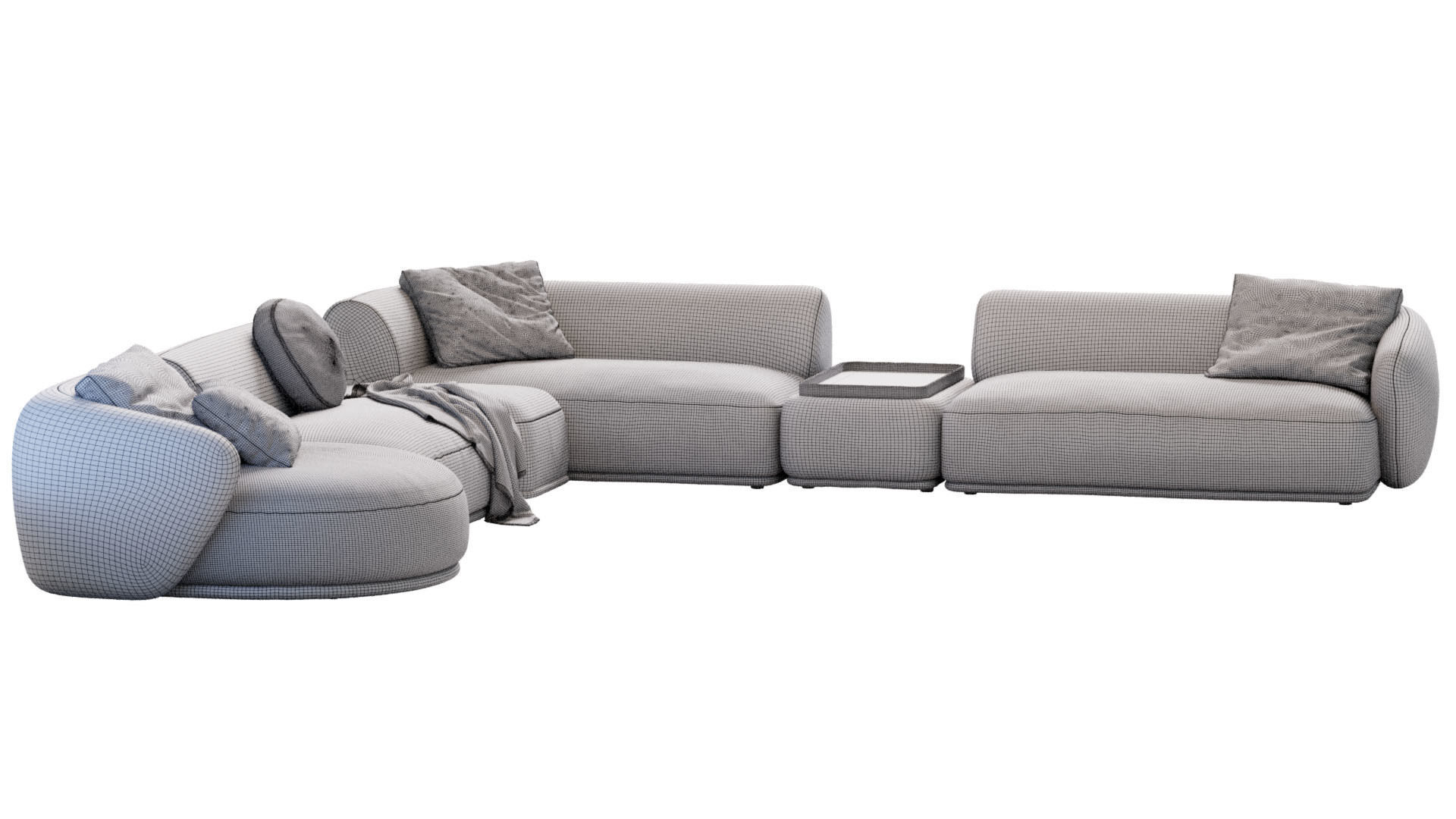Sofa Rene By Meridiani 3D model_3