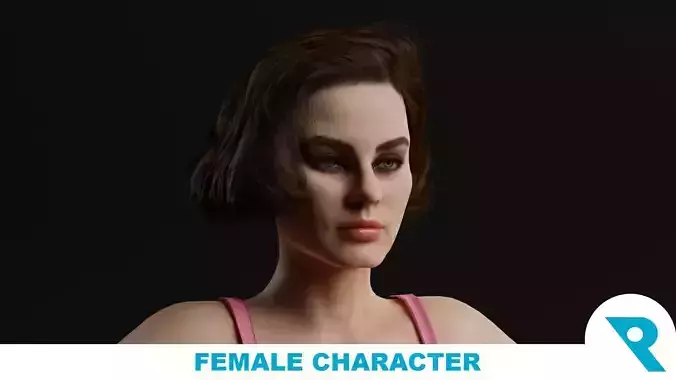 Realistic Female Character - Love 3D model