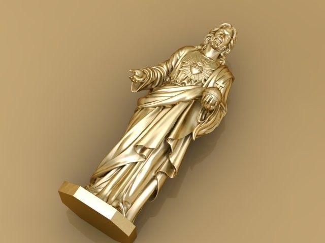 Jesus statue of 3D print model_2