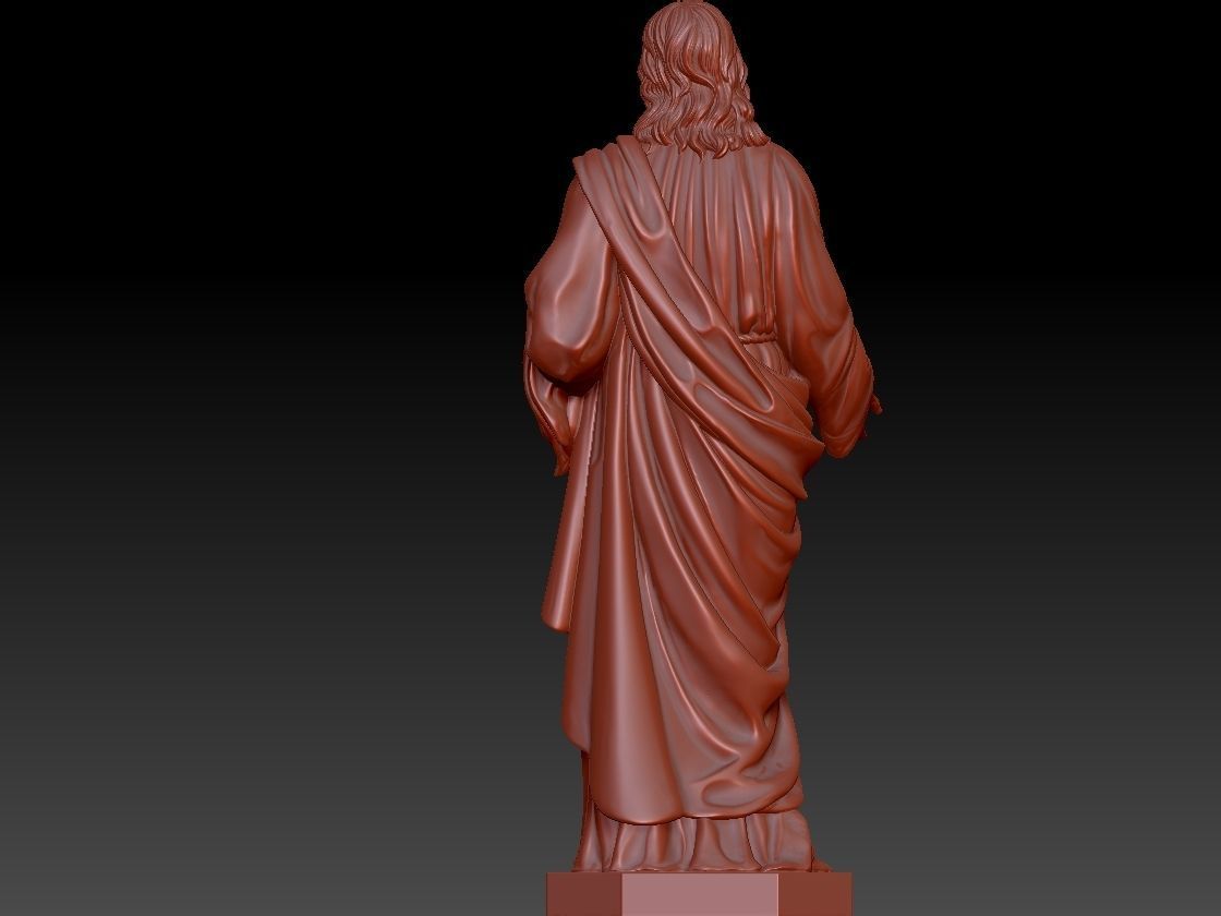 Jesus statue of 3D print model_4