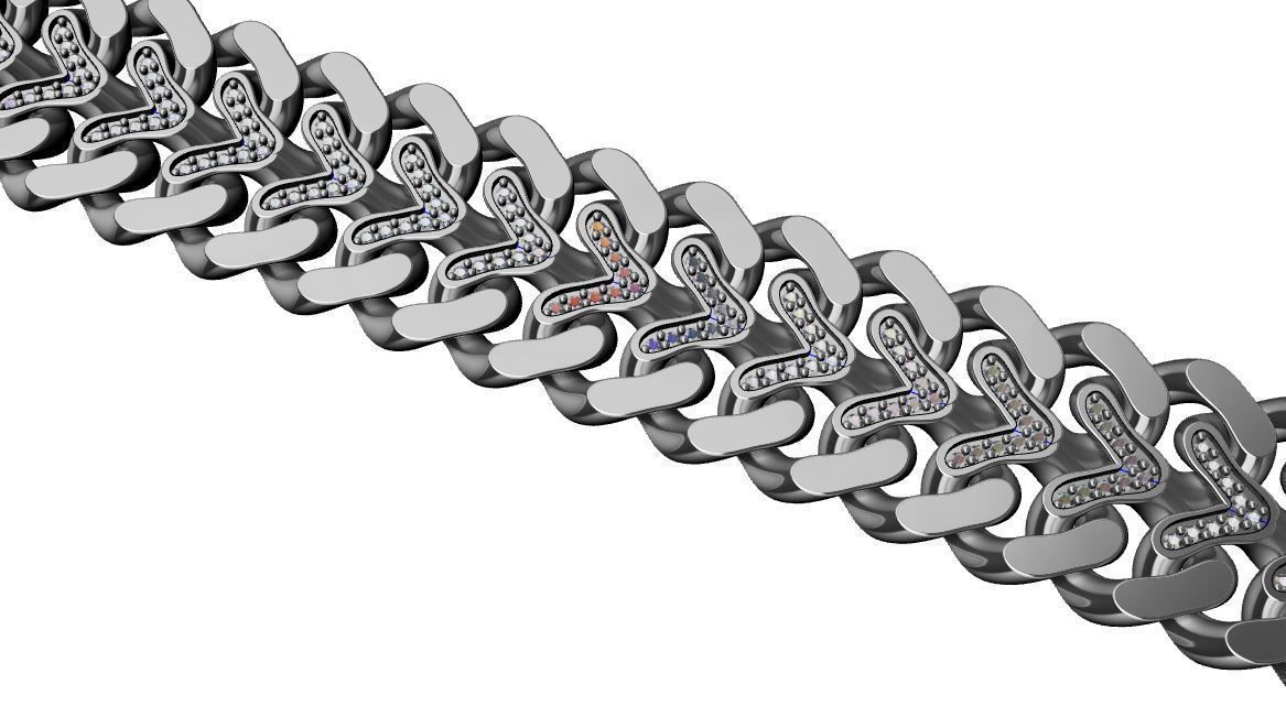 Heart Chain 3D print model_6