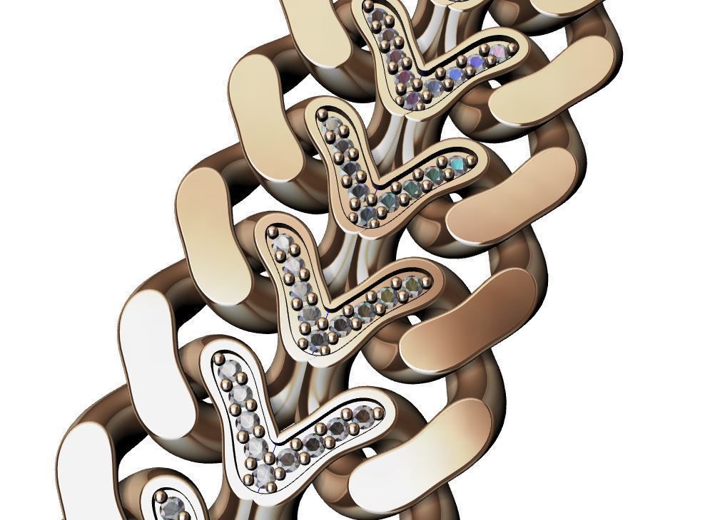 Heart Chain 3D print model_10