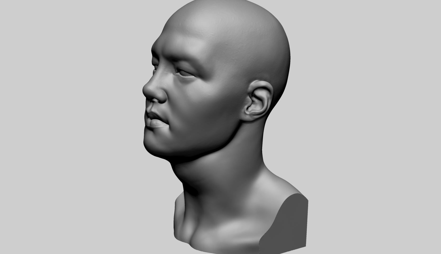 Asian Male Head A Printable 3D print model_5