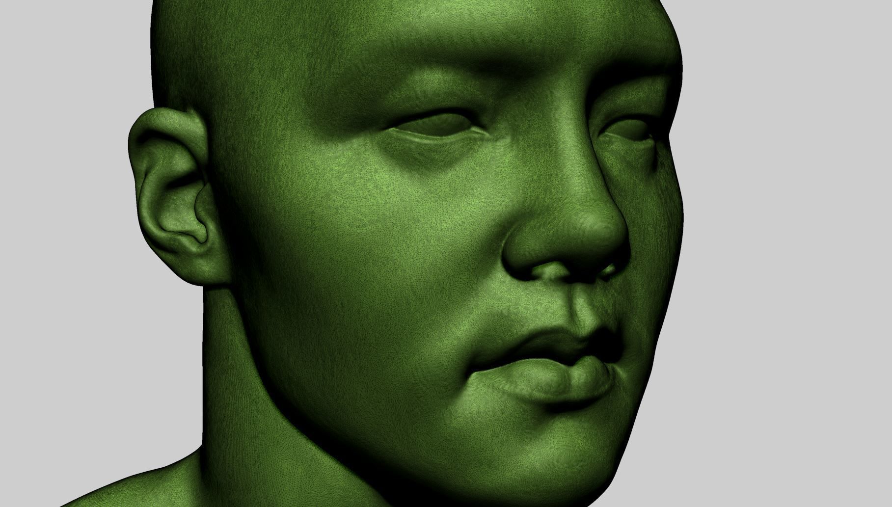 Asian Male Head A Printable 3D print model_10