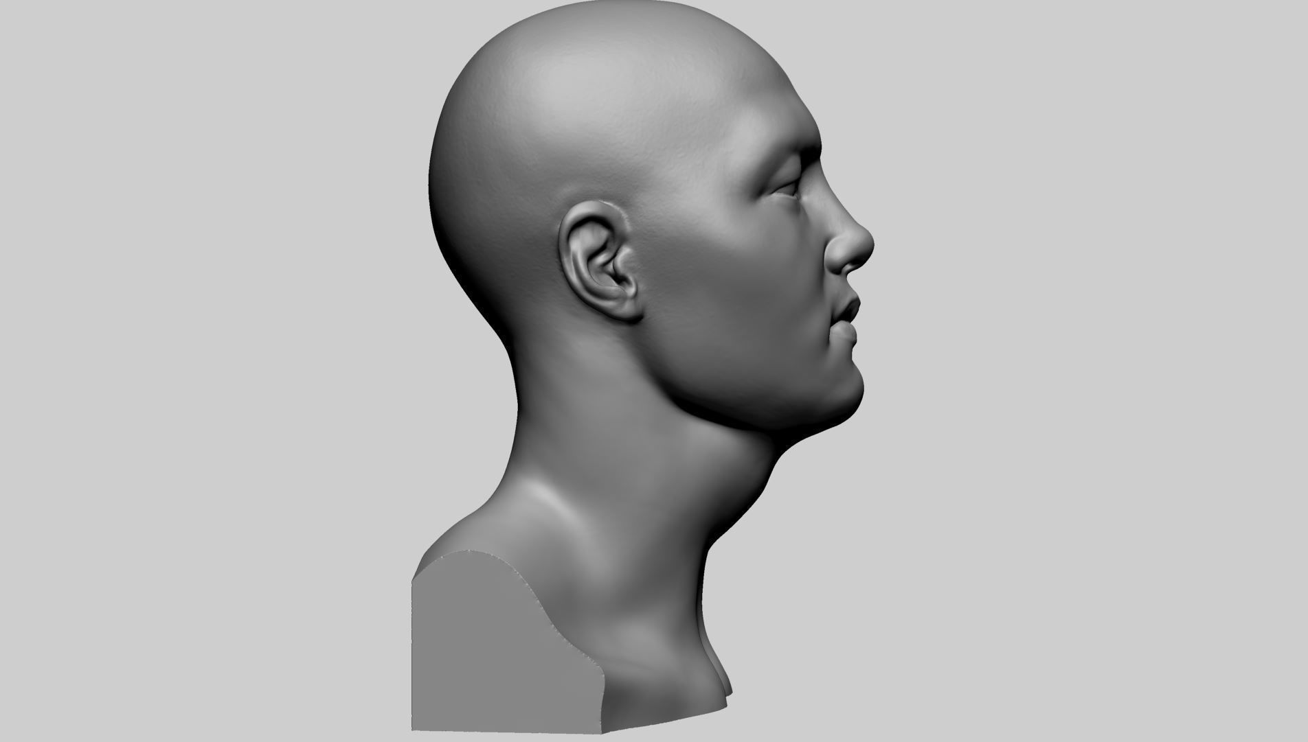 Asian Male Head A Printable 3D print model_2