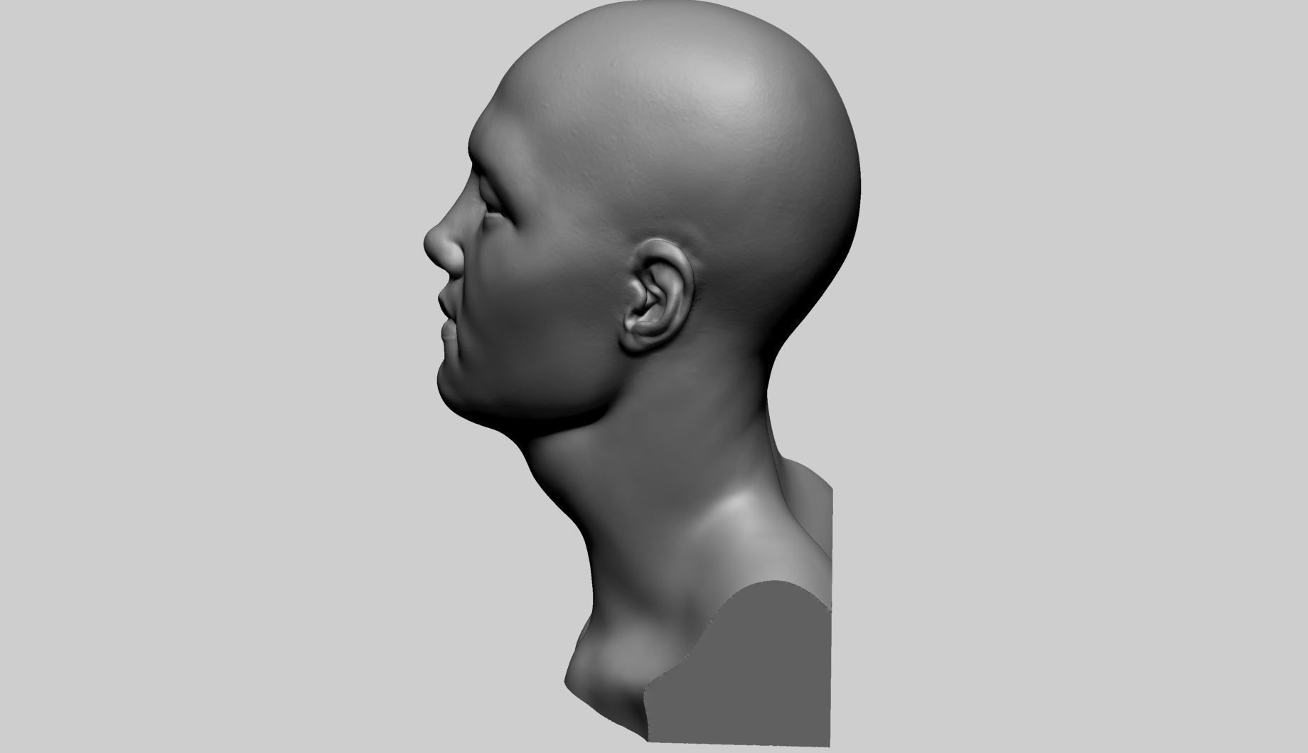 Asian Male Head A Printable 3D print model_4