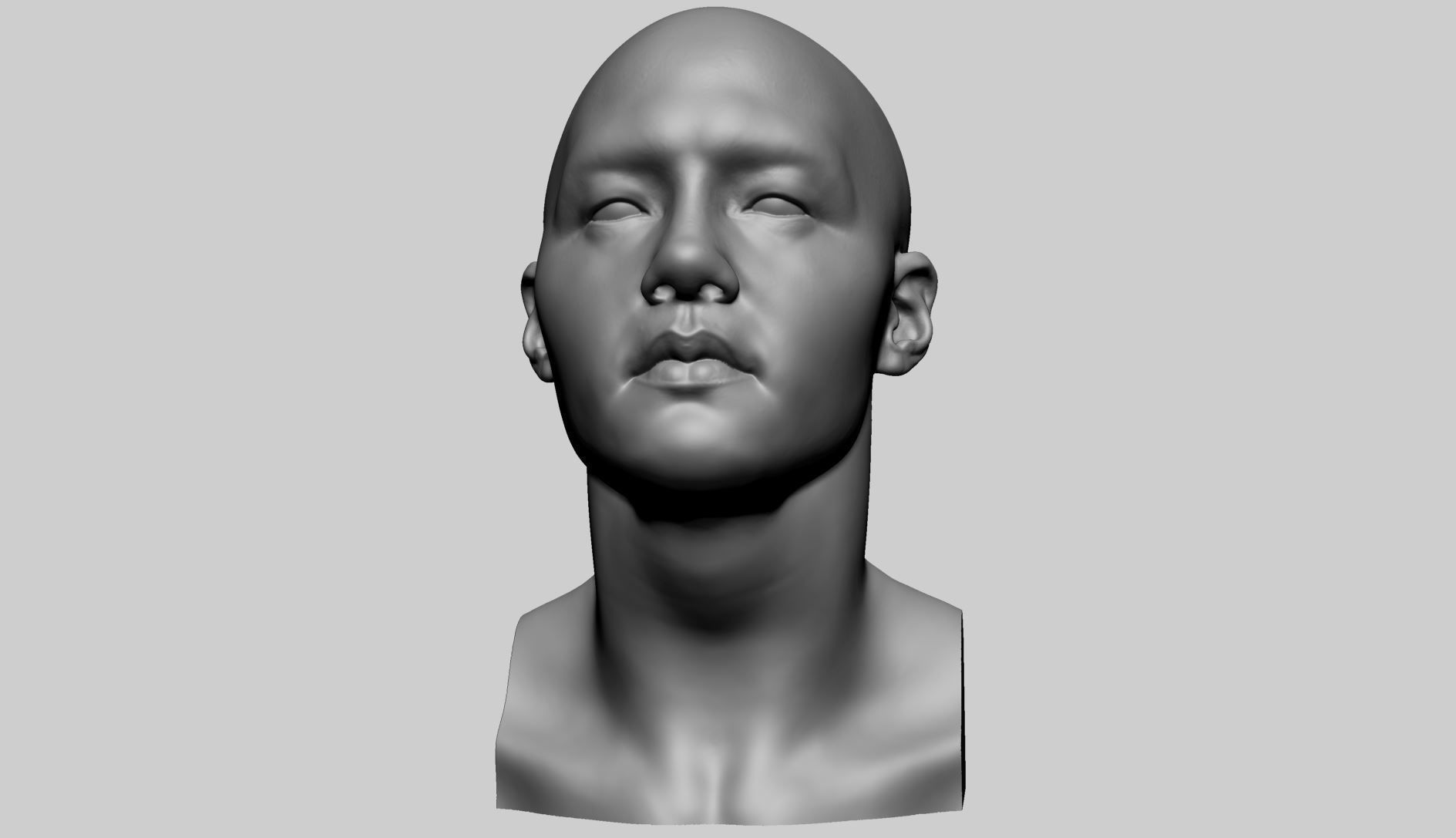 Asian Male Head A Printable 3D print model_6
