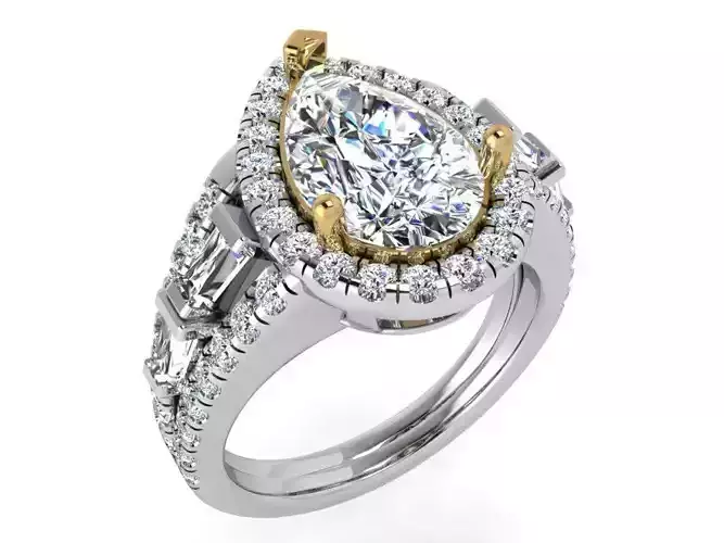 Magnificent diamond ring 3584 3D print model 