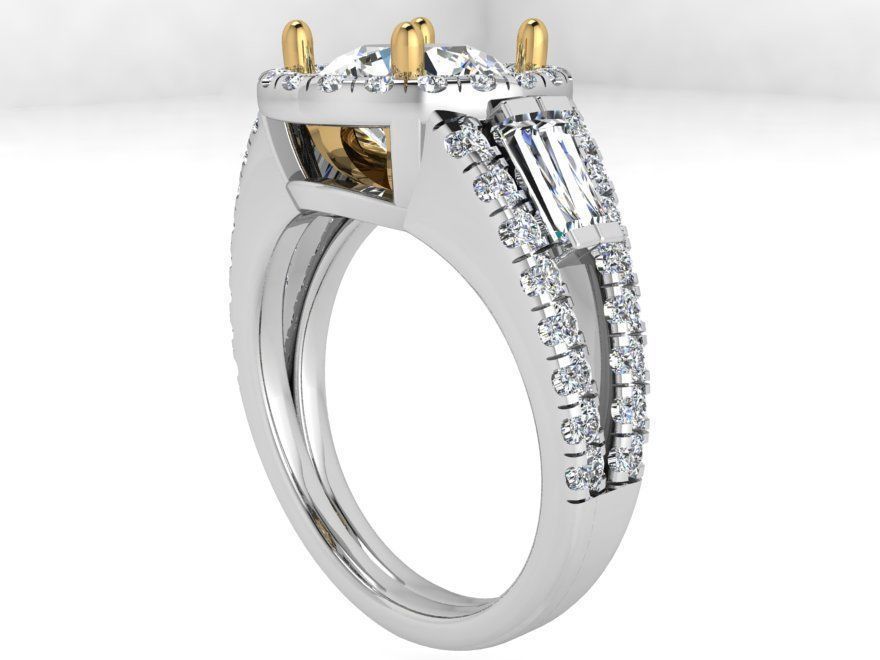 Round diamond ring 3585 3D print model 3D print model_1