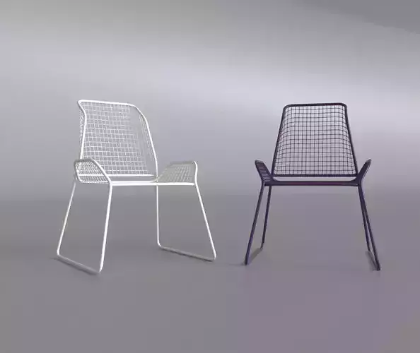 Metal wicker chair