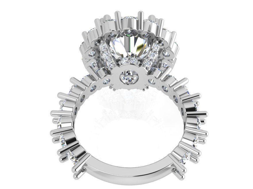 Sunny diamond ring 3587 3D print model 3D print model_3
