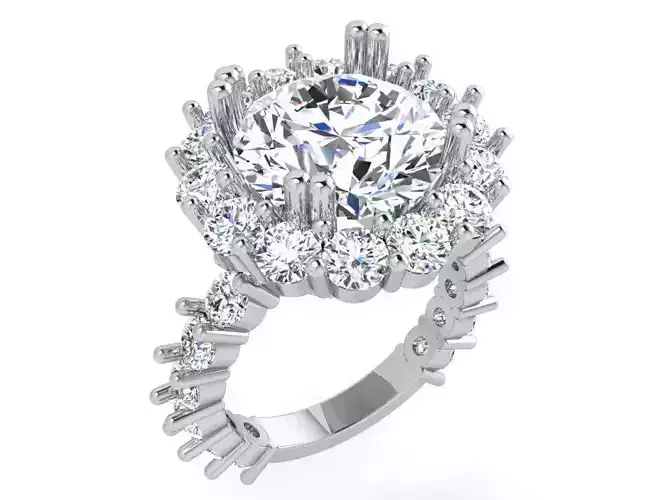 Sunny diamond ring 3587 3D print model  3D print model