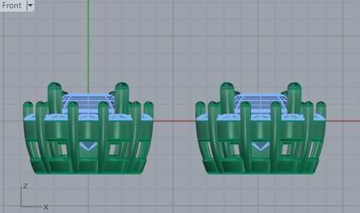 Round stone halo earring 3589 3D print model  3D print model_5