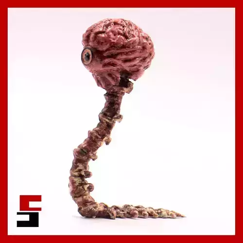 Brain Monster Miniature Figurine Static 3D print model