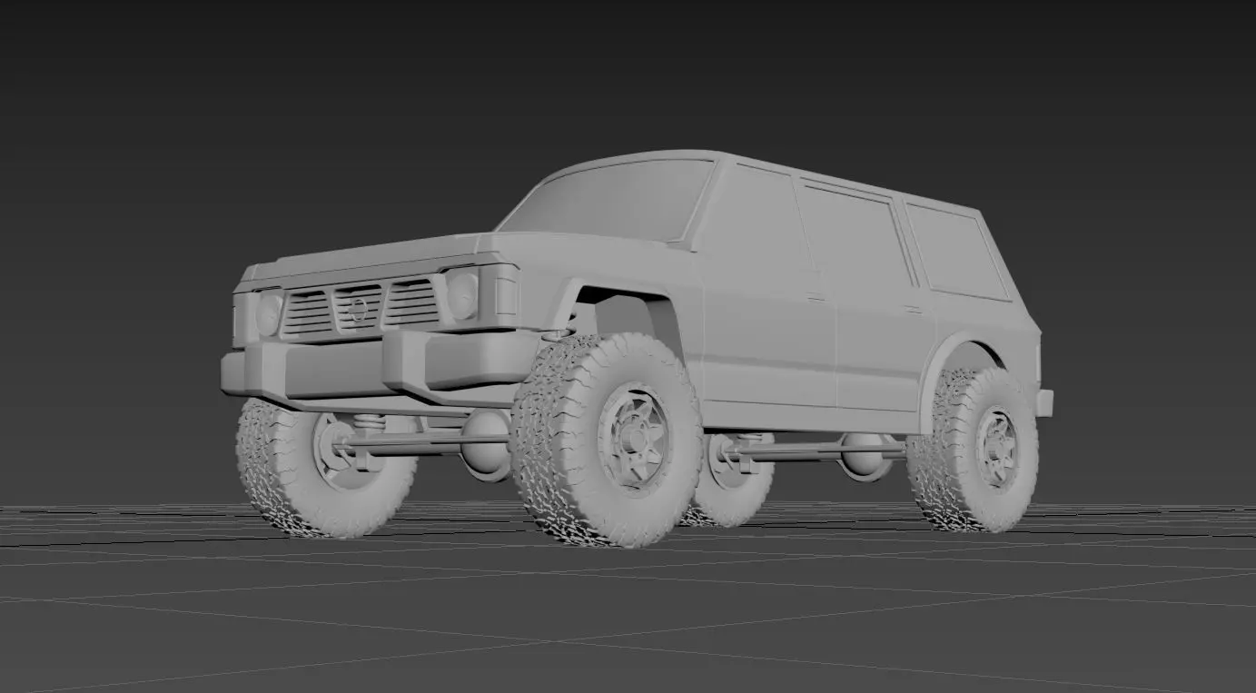 Nissan patrol y60 3d model 3D model_0