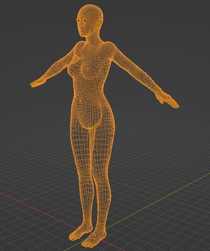 Female Basemesh 3d model 4k rendered 3D model_5