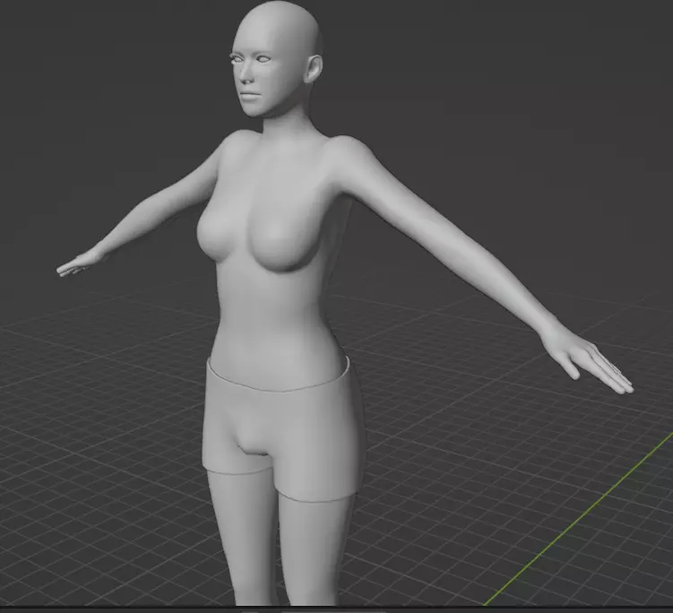 Female Basemesh 3d model 4k rendered 3D model_0