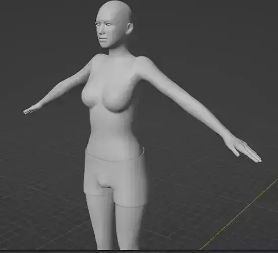 Female Basemesh 3d model 4k rendered 3D model