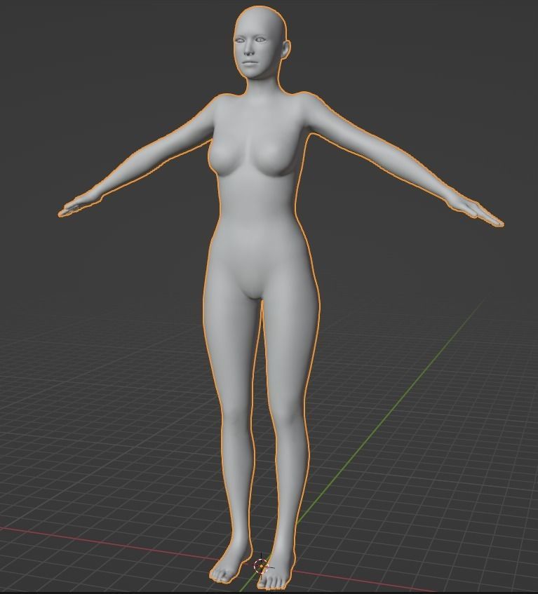 Female Basemesh 3d model 4k rendered 3D model_2