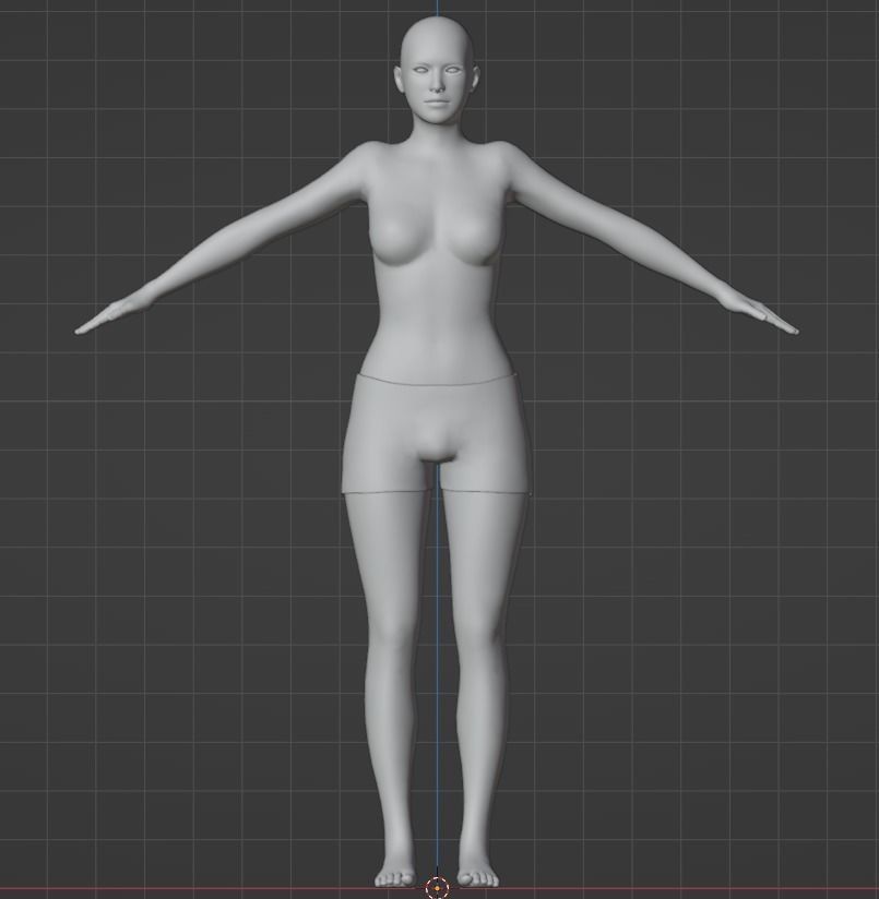 Female Basemesh 3d model 4k rendered 3D model_3