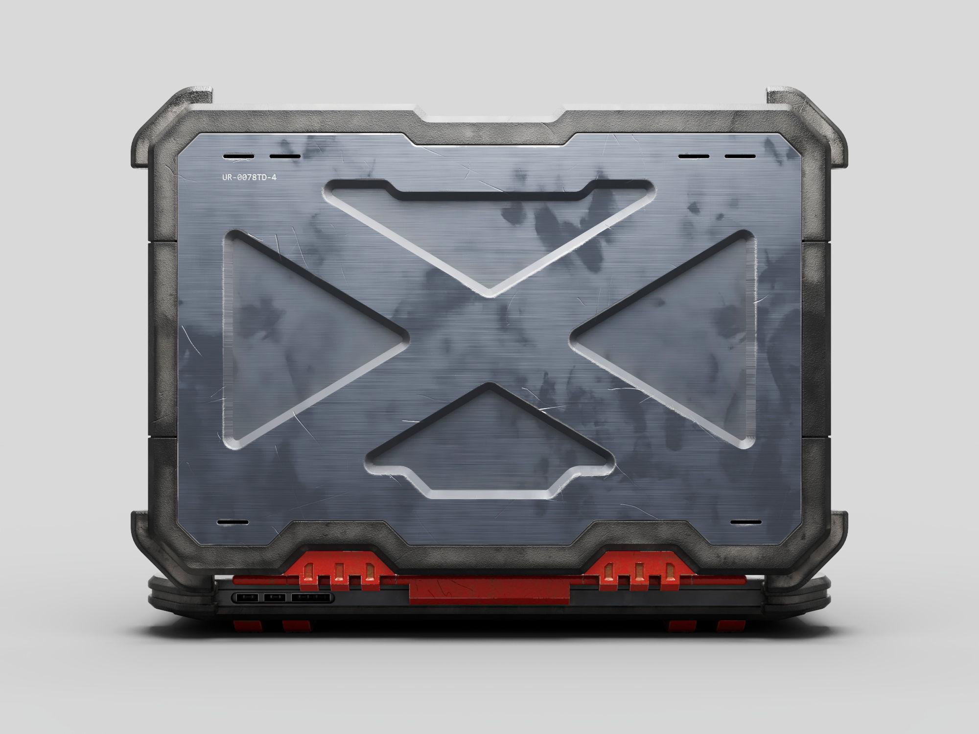 Cyber Scifi Laptop 3D model_2