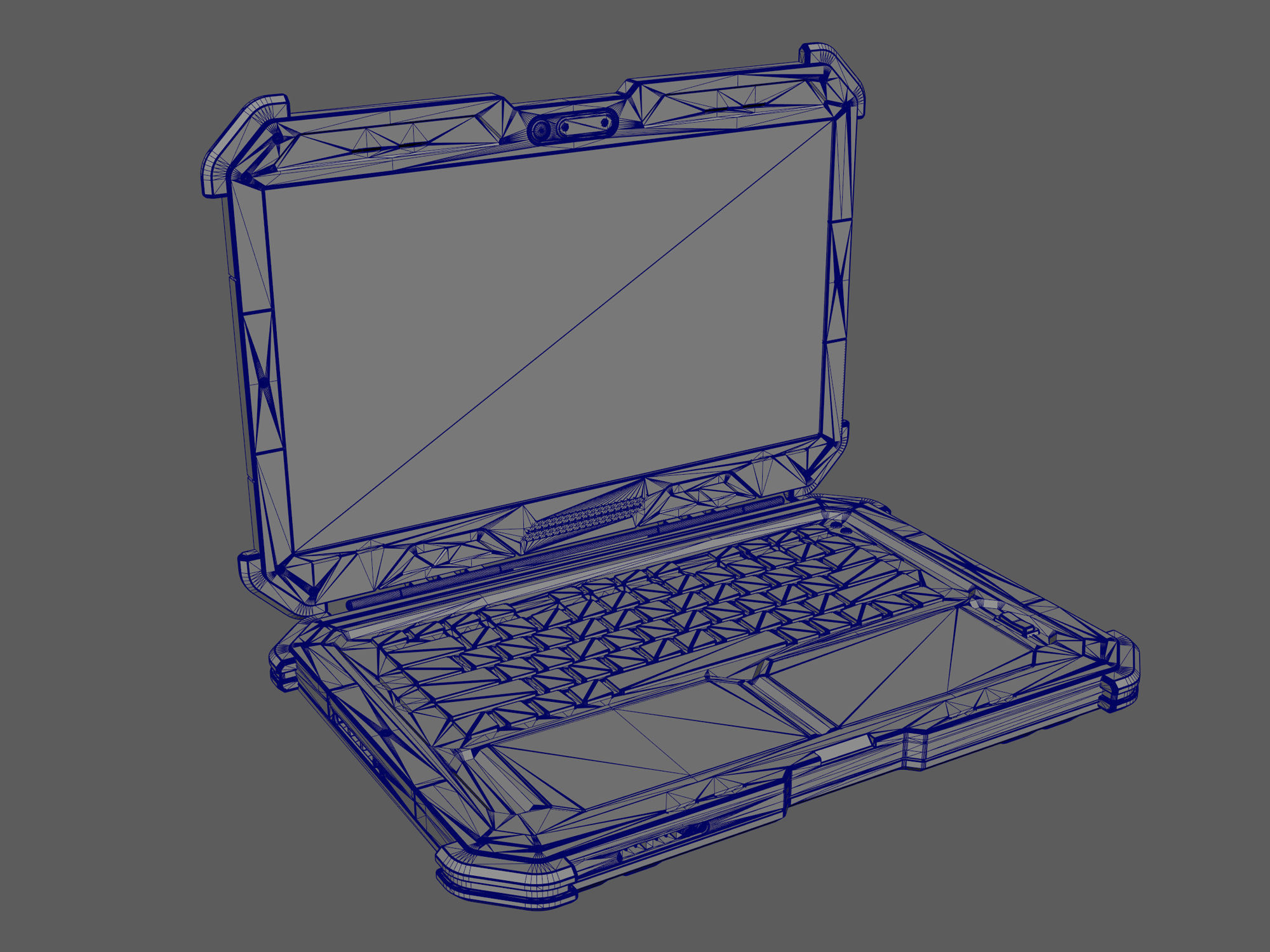 Cyber Scifi Laptop 3D model_16