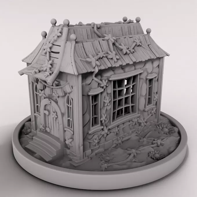 medieval house 3D print model