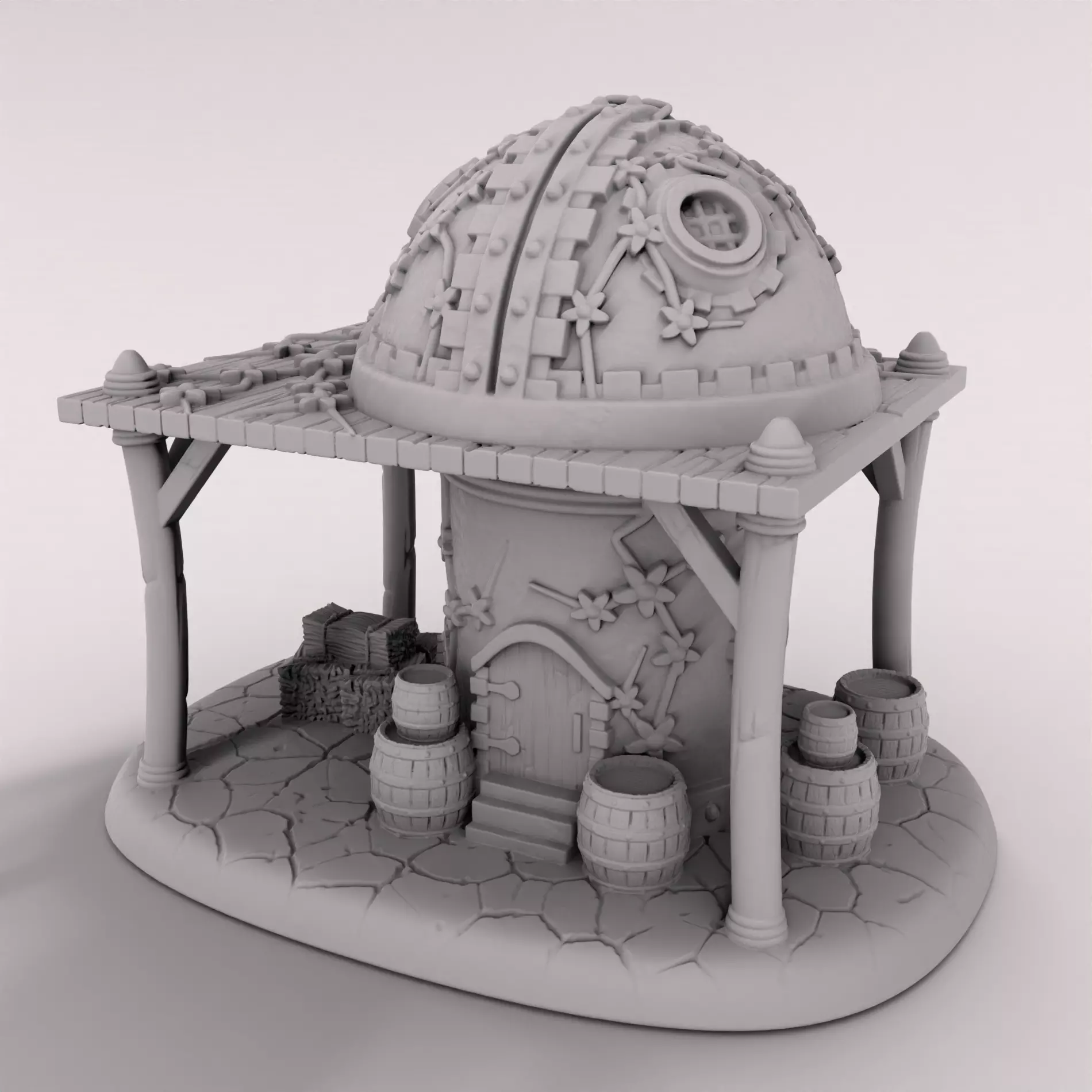 medieval house 3D print model_0